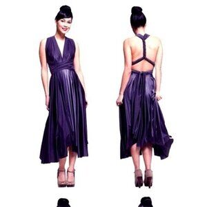 Butter by Nadia purple Wrap Dress Long One size